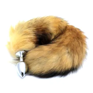 14 Tail Brown Cat Stainless steel Butt Plug