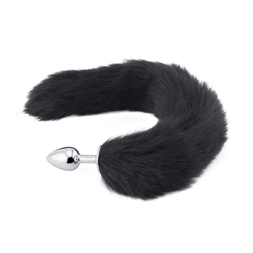 18 Black Wolf/Fox Tail Plug