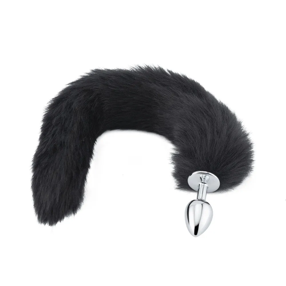 18 Black Wolf/Fox Tail Plug