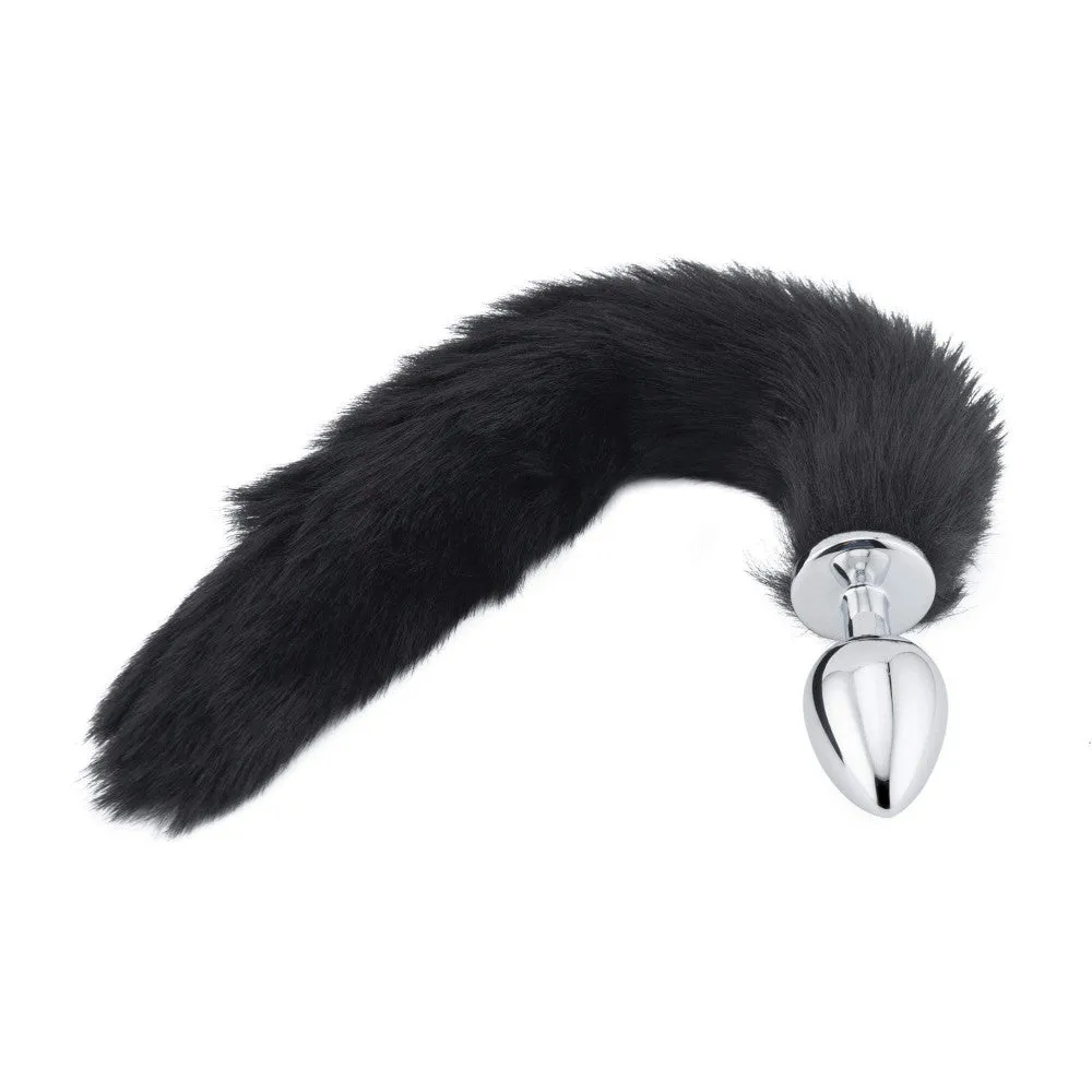18 Black Wolf/Fox Tail Plug