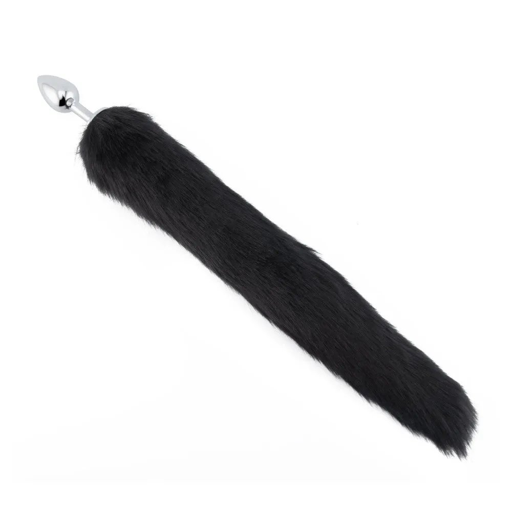 18 Black Wolf/Fox Tail Plug