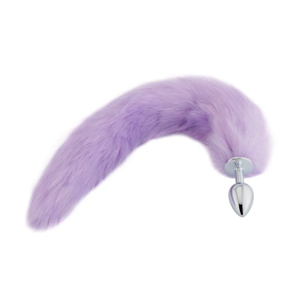 18 Purple Fluffy Fox Tail Plug