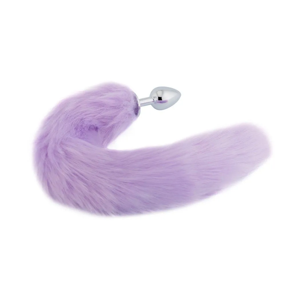18 Purple Fluffy Fox Tail Plug
