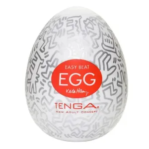 2.5-inch Stretchy White Tenga Keith Egg Masturbator for Men