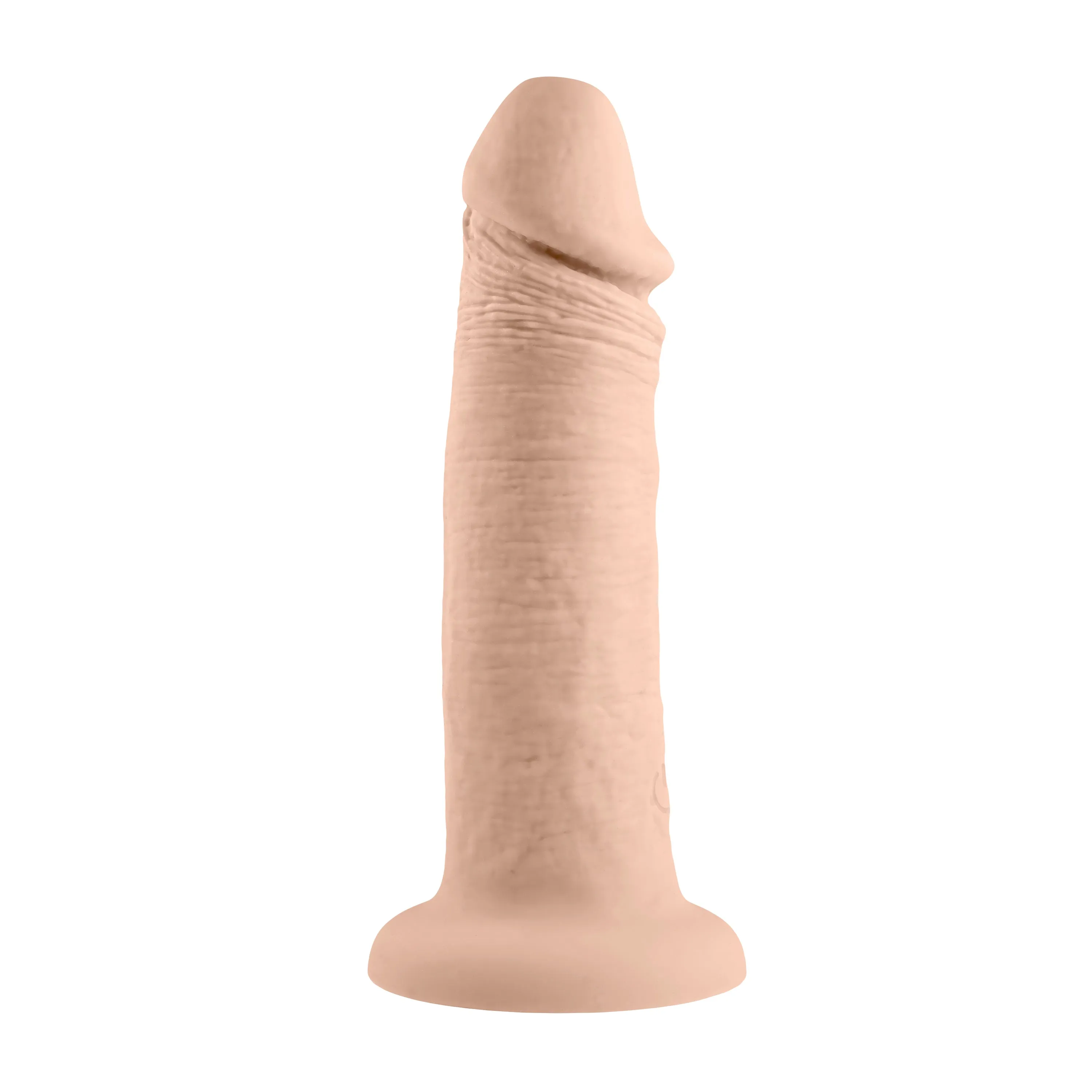 6 Girthy Vibrating Dong - Light - Girthy Realistic Vibrating Dildo