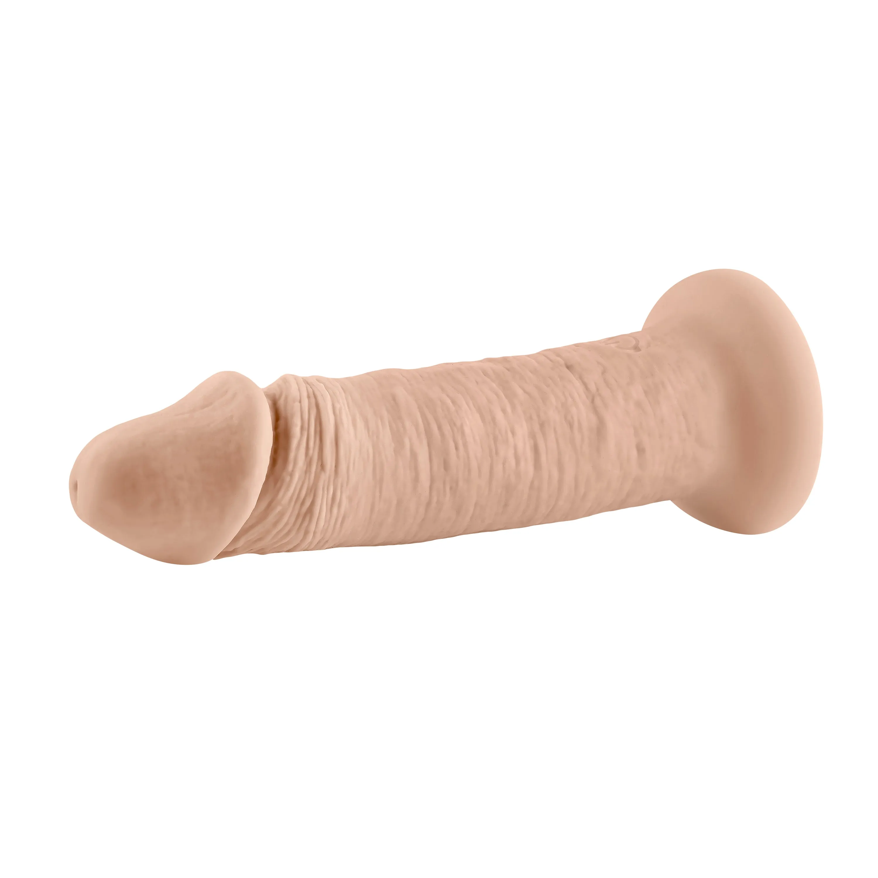 6 Girthy Vibrating Dong - Light - Girthy Realistic Vibrating Dildo