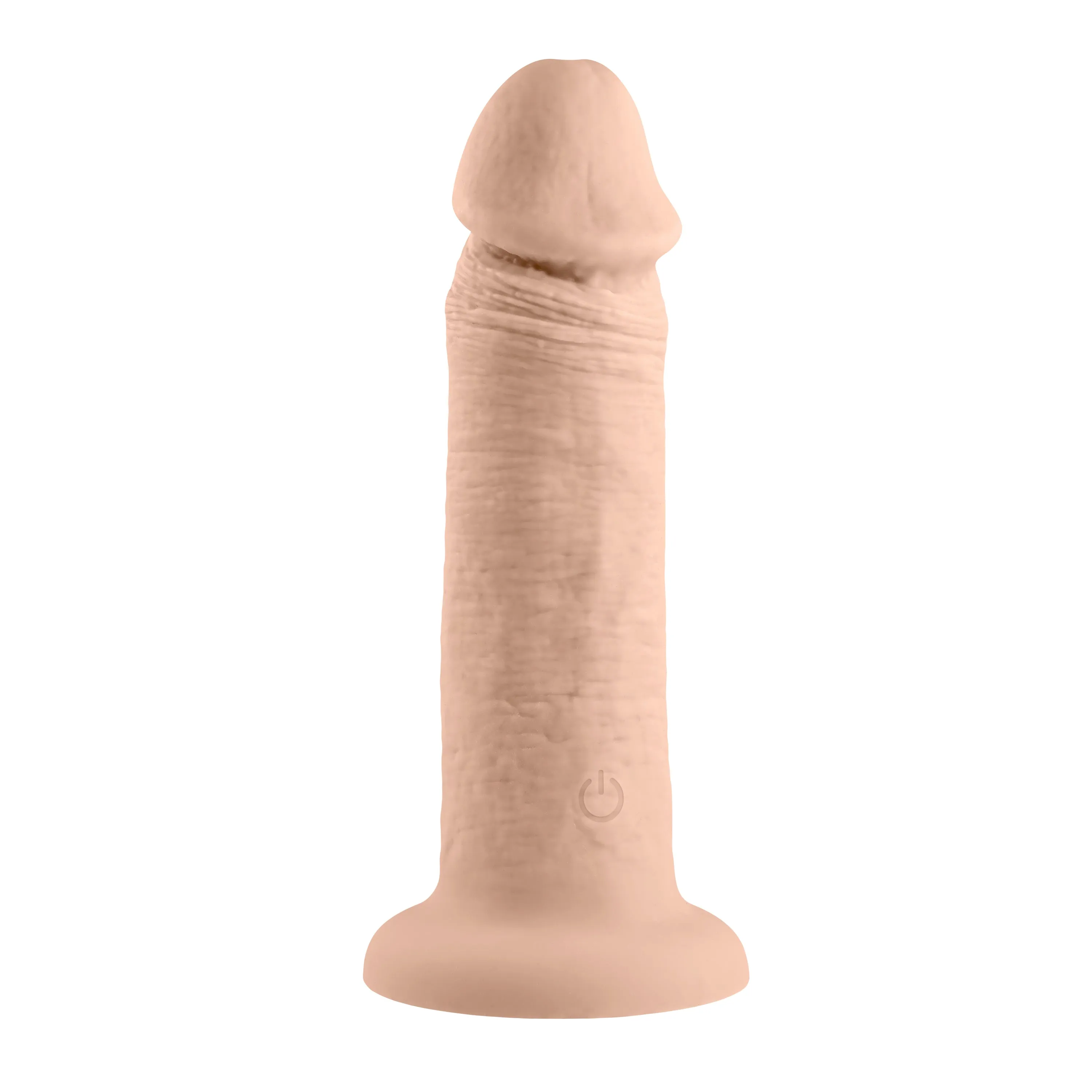 6 Girthy Vibrating Dong - Light - Girthy Realistic Vibrating Dildo