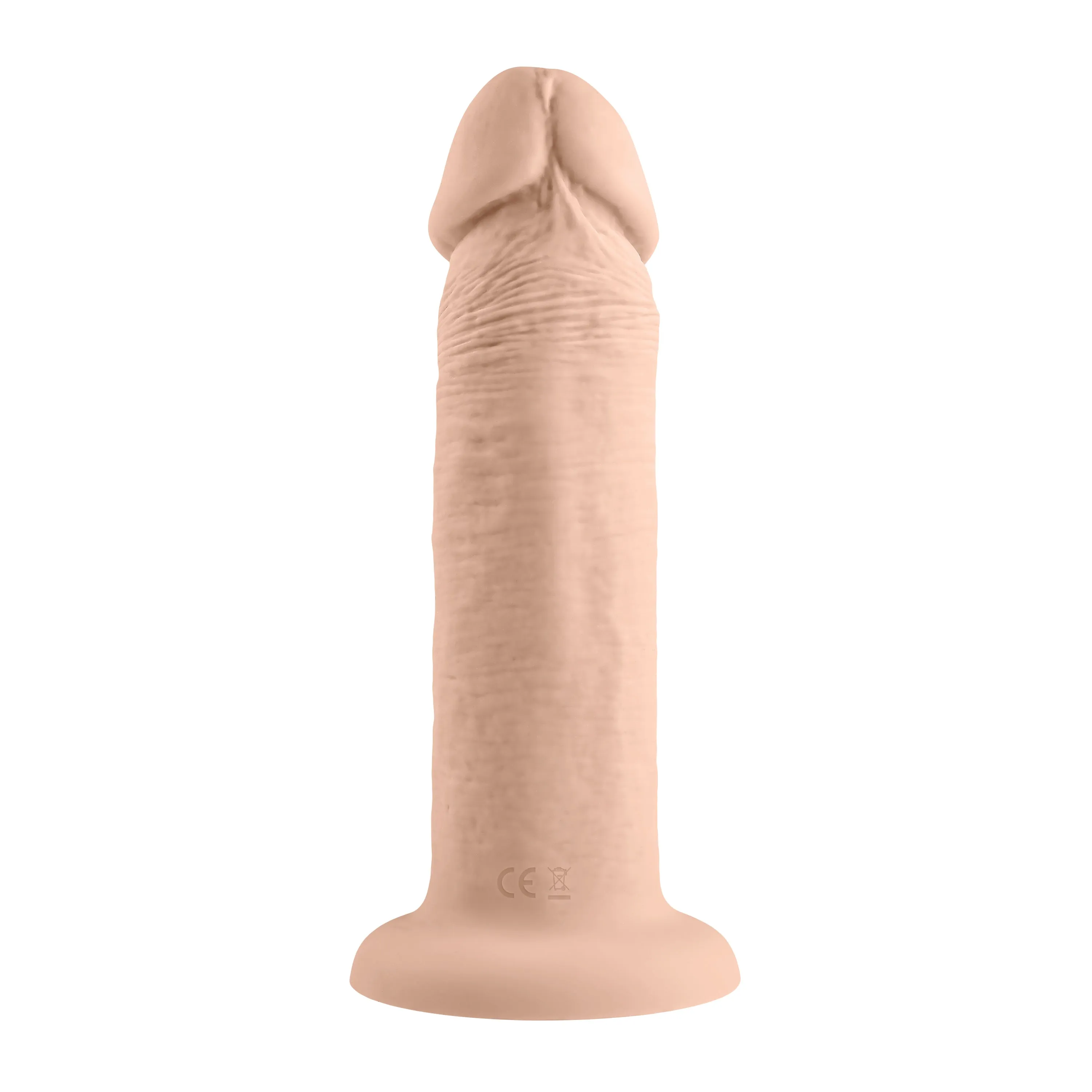 6 Girthy Vibrating Dong - Light - Girthy Realistic Vibrating Dildo