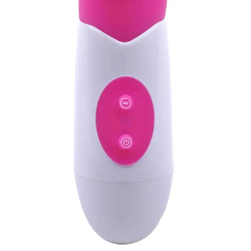 8-inch Silicone Pink Extra Powerful Rabbit Vibrator with Dual Motors