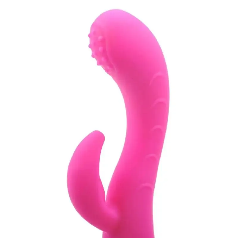 8-inch Silicone Pink Extra Powerful Rabbit Vibrator with Dual Motors