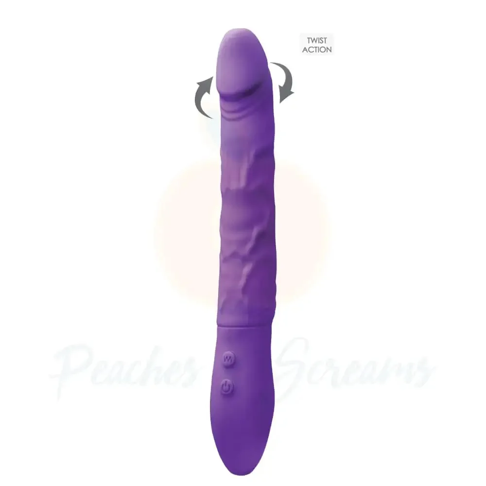 9-inch Ns Novelties Silicone Purple Rechargeable Rotating Penis Vibrator