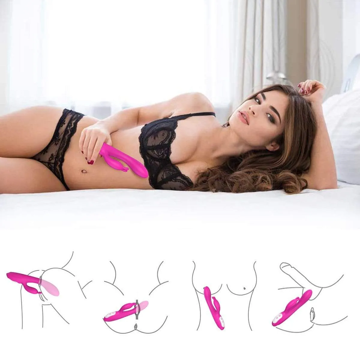 9 Vibration Modes 8.6 in G-spot 2 Motors 107.6 °F Heating Vibrators