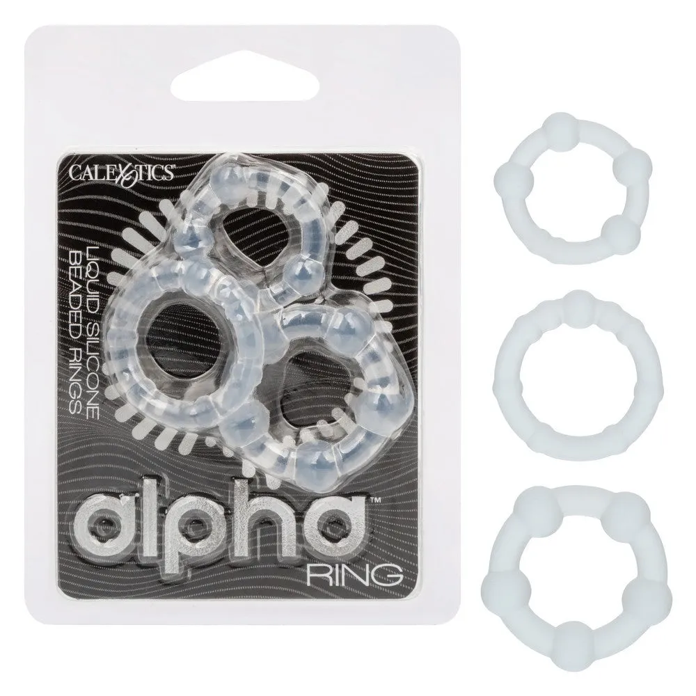 Alpha Liquid Silicone Beaded Cock Rings by Cal Exotics