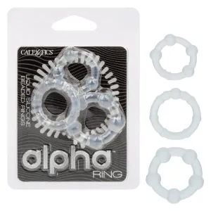 Alpha Liquid Silicone Beaded Cock Rings by Cal Exotics