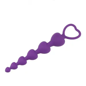 Anal Beads Heart 5.6 Inch
