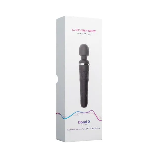 Aparat de masaj LOVENSE Domi 2 Wand Vibrator. control prin aplicație. funcții de vibrație nelimitate. sincronizare cu muzică. negru