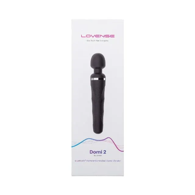 Aparat de masaj LOVENSE Domi 2 Wand Vibrator. control prin aplicație. funcții de vibrație nelimitate. sincronizare cu muzică. negru