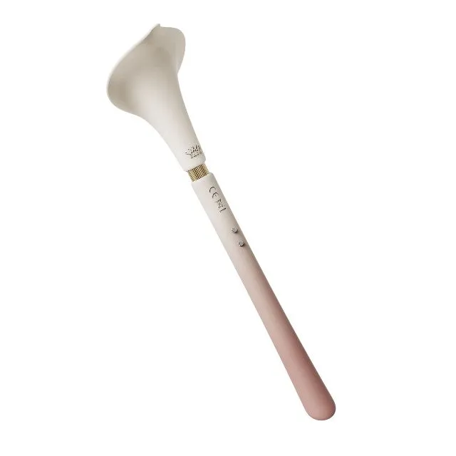 Aparat de masaj ZALO Calla Vibrating Massager. în formă de cală. 8 funcții de vibrație. rezistent la apă IPX7. culoare roz cu alb