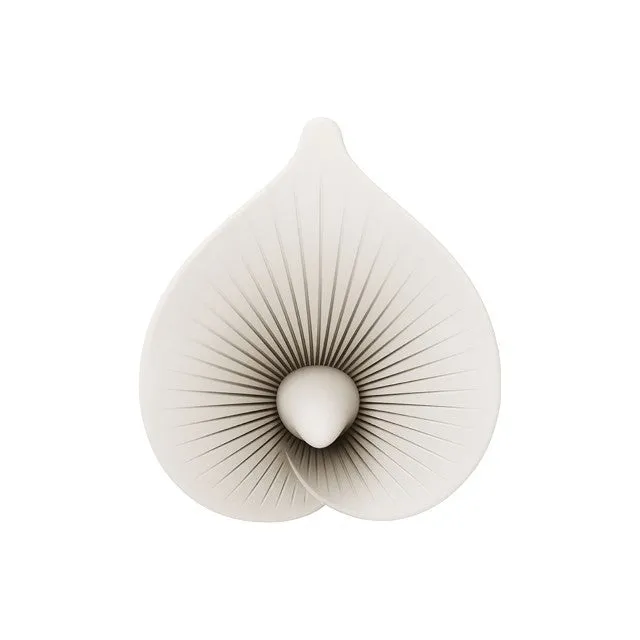 Aparat de masaj ZALO Calla Vibrating Massager. în formă de cală. 8 funcții de vibrație. rezistent la apă IPX7. culoare roz cu alb