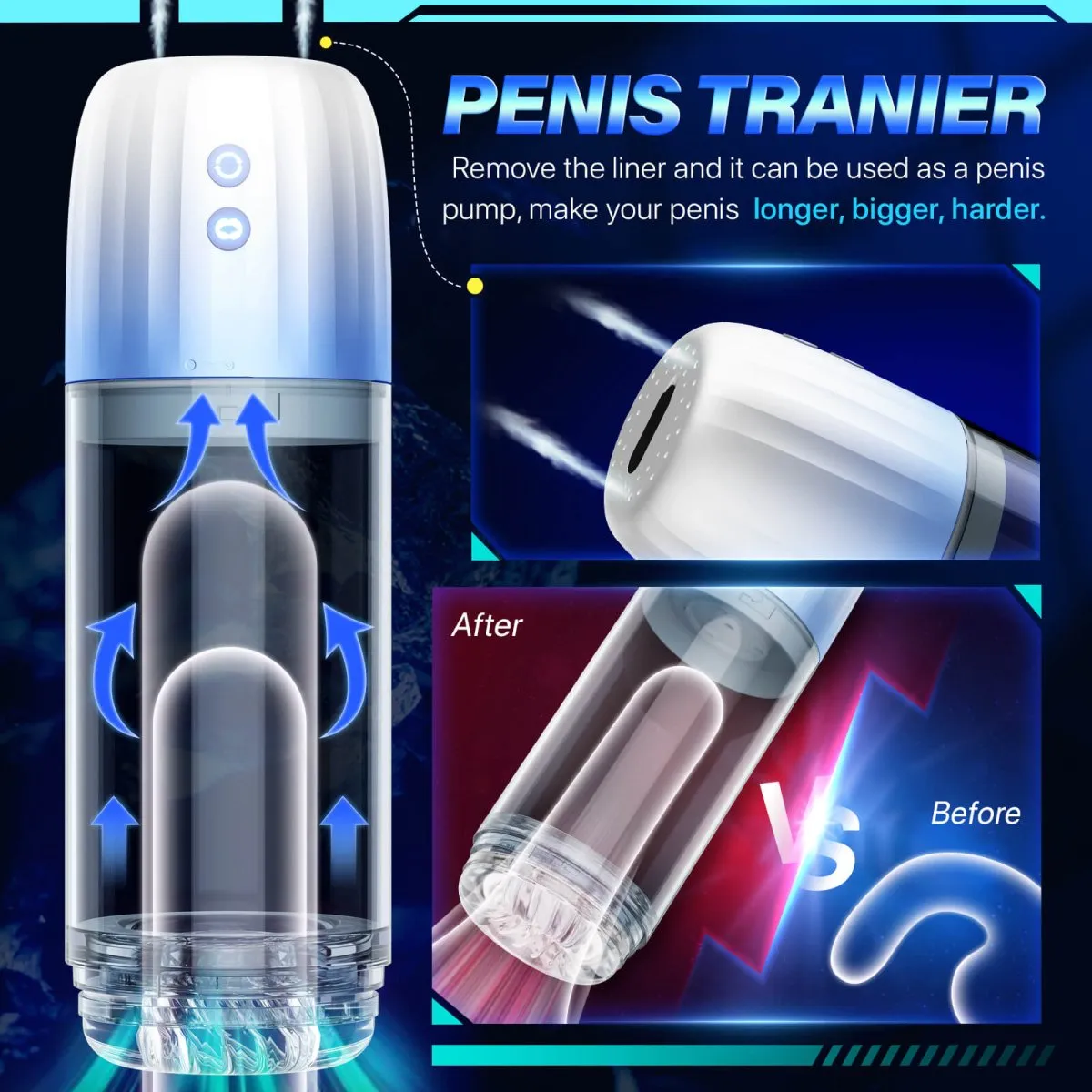 Automastic Rotating and Suction Male Masturbator(Available at EU & UK)