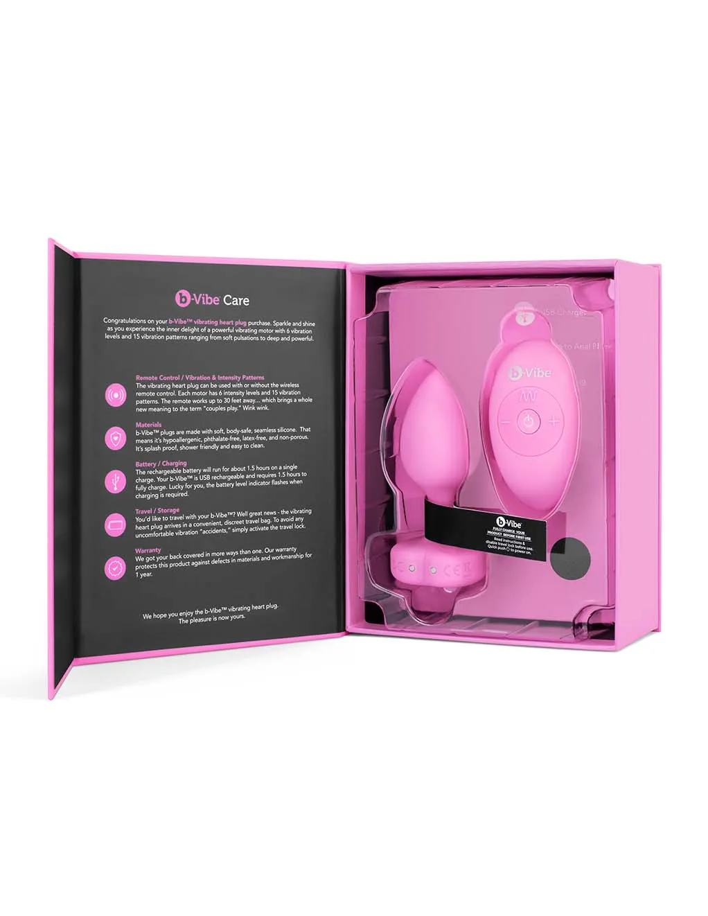 B-Vibe Vibrating Heart Plug S/M