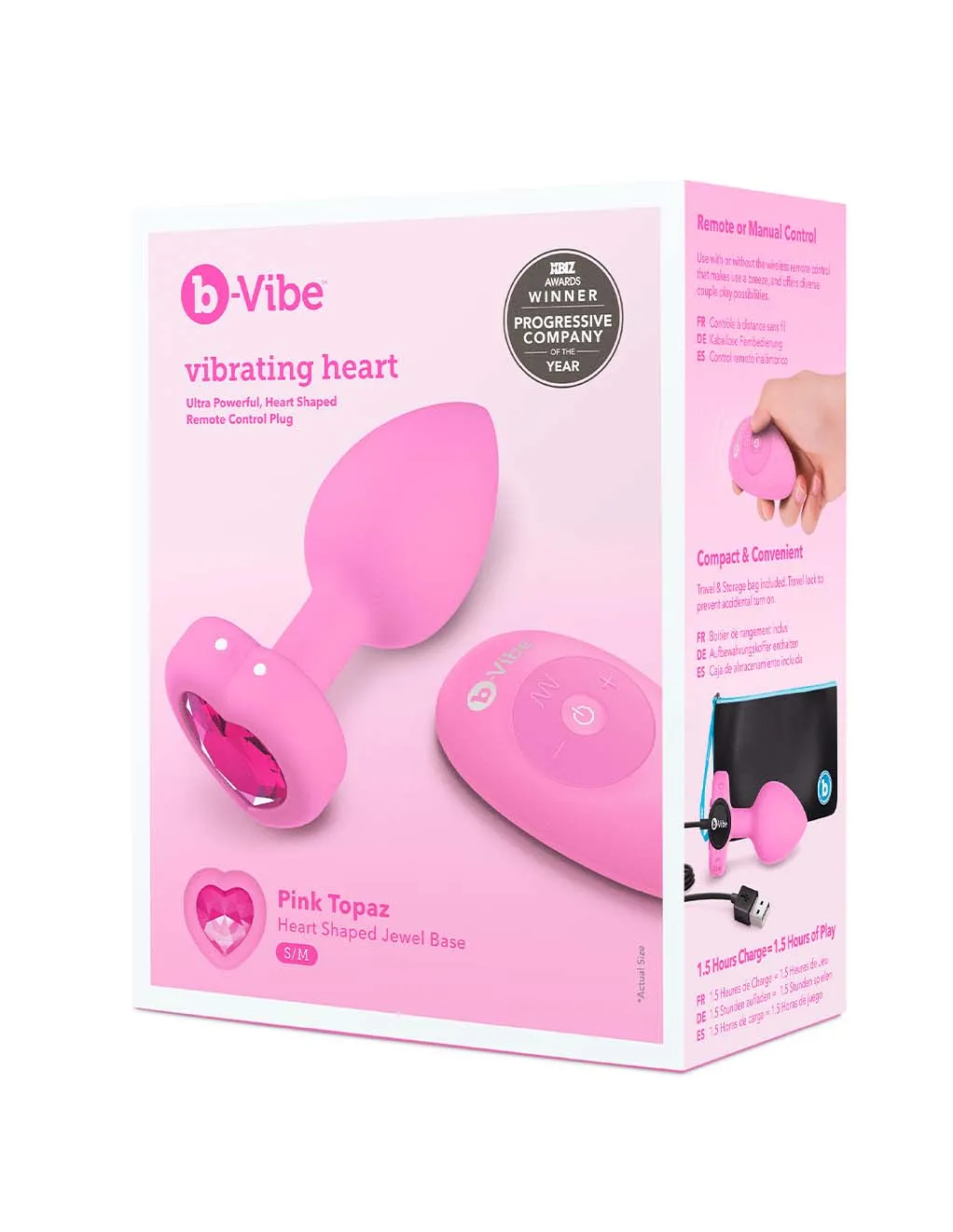 B-Vibe Vibrating Heart Plug S/M