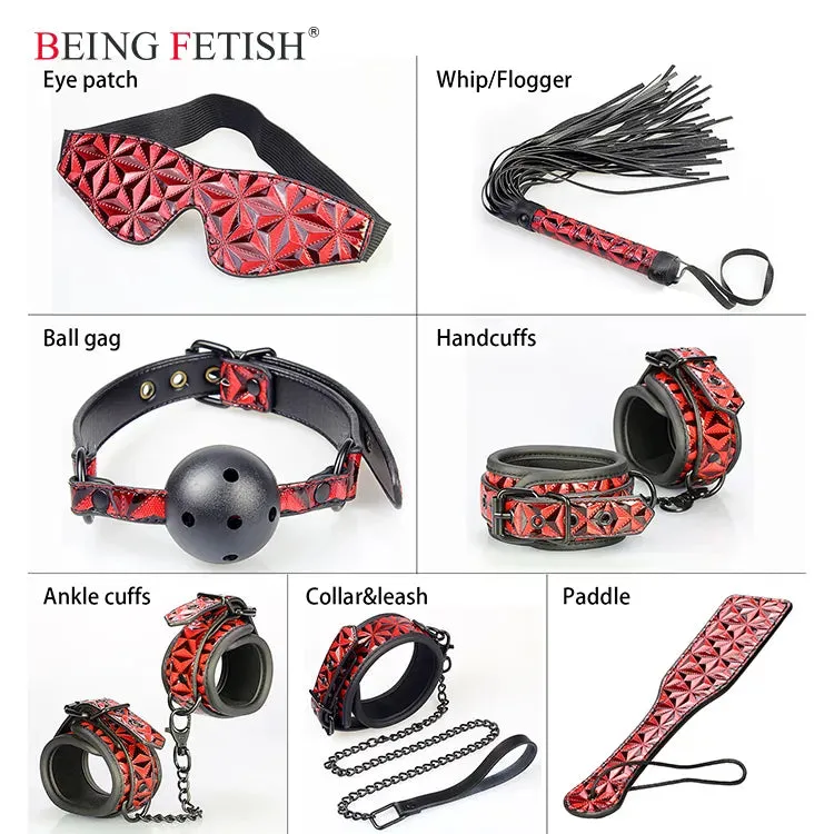 Being Fetish  | Heavy duty 7 Piece Fetish Bondage Kit