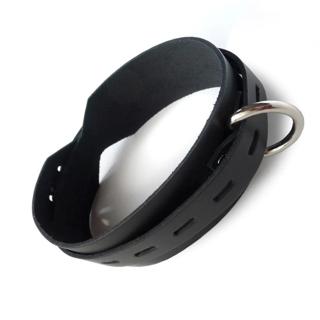 Black Buckling Leather Collar