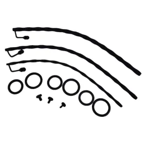 Black Ribbed Urethral Sounding Rod