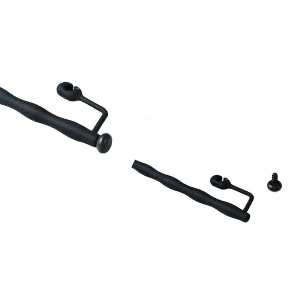 Black Ribbed Urethral Sounding Rod
