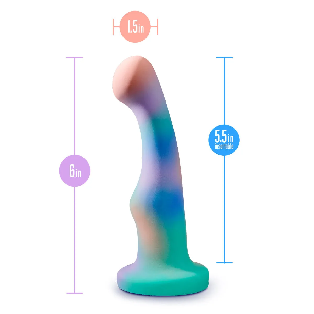 Blush Avant Artisan 6-Inch Curved P-Spot & G-Spot Dildo with Suction Cup Base