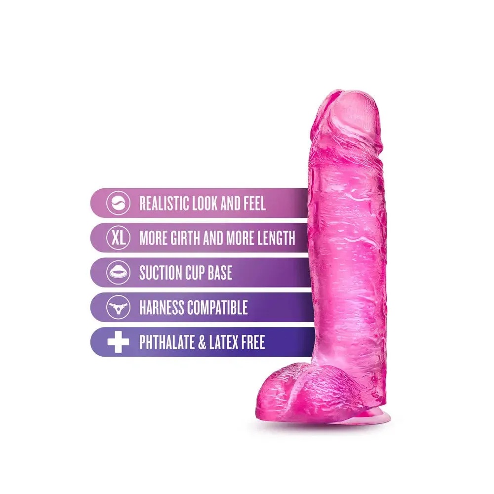Blush Novelties Rubber Pink Realistic Dildo with Suction Cup