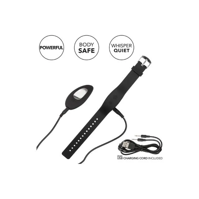 Boxeri cu vibrator CALEXOTICS Boxer Brief Set. control prin telecomandă tip ceas. 12 funcții de vibrație. culoare negru