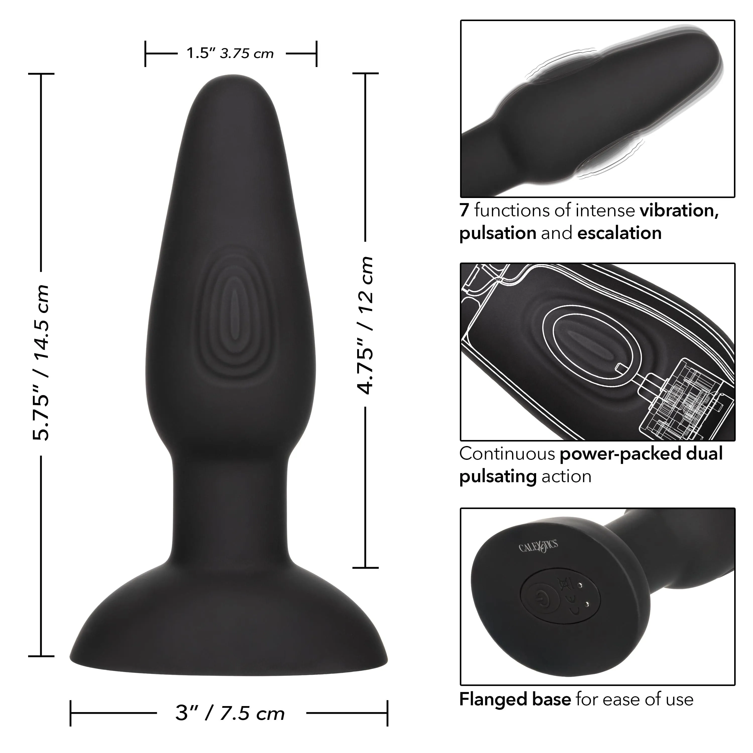 California Exotics - Bionic Dual Pulsating Probe Massager (Black)