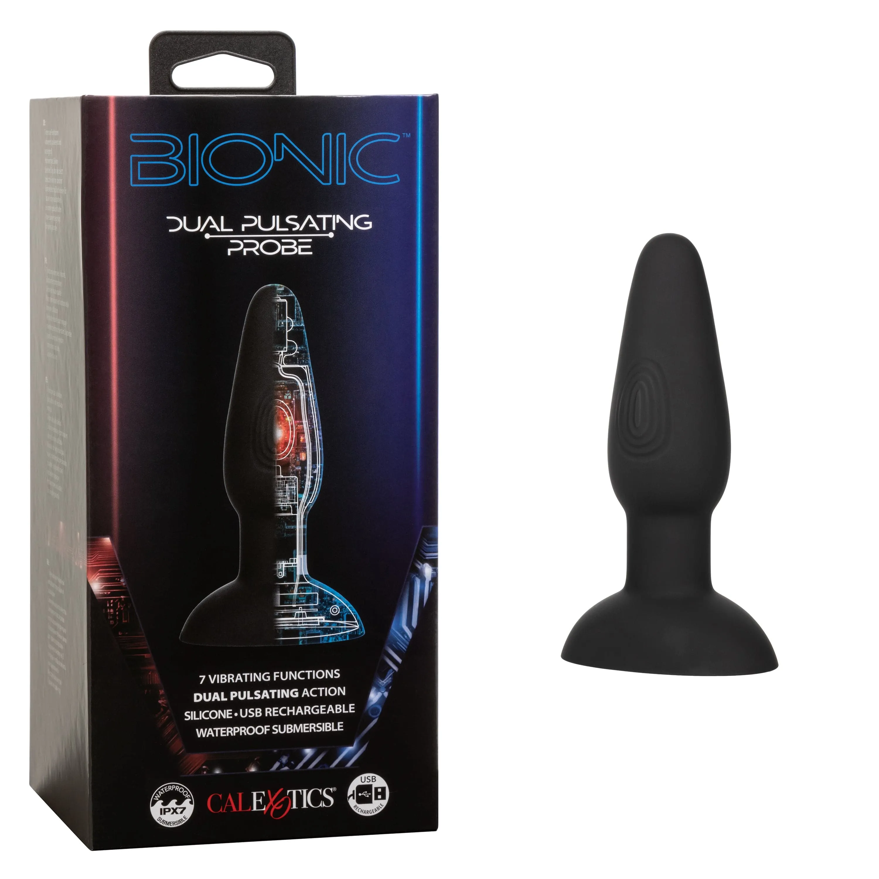 California Exotics - Bionic Dual Pulsating Probe Massager (Black)