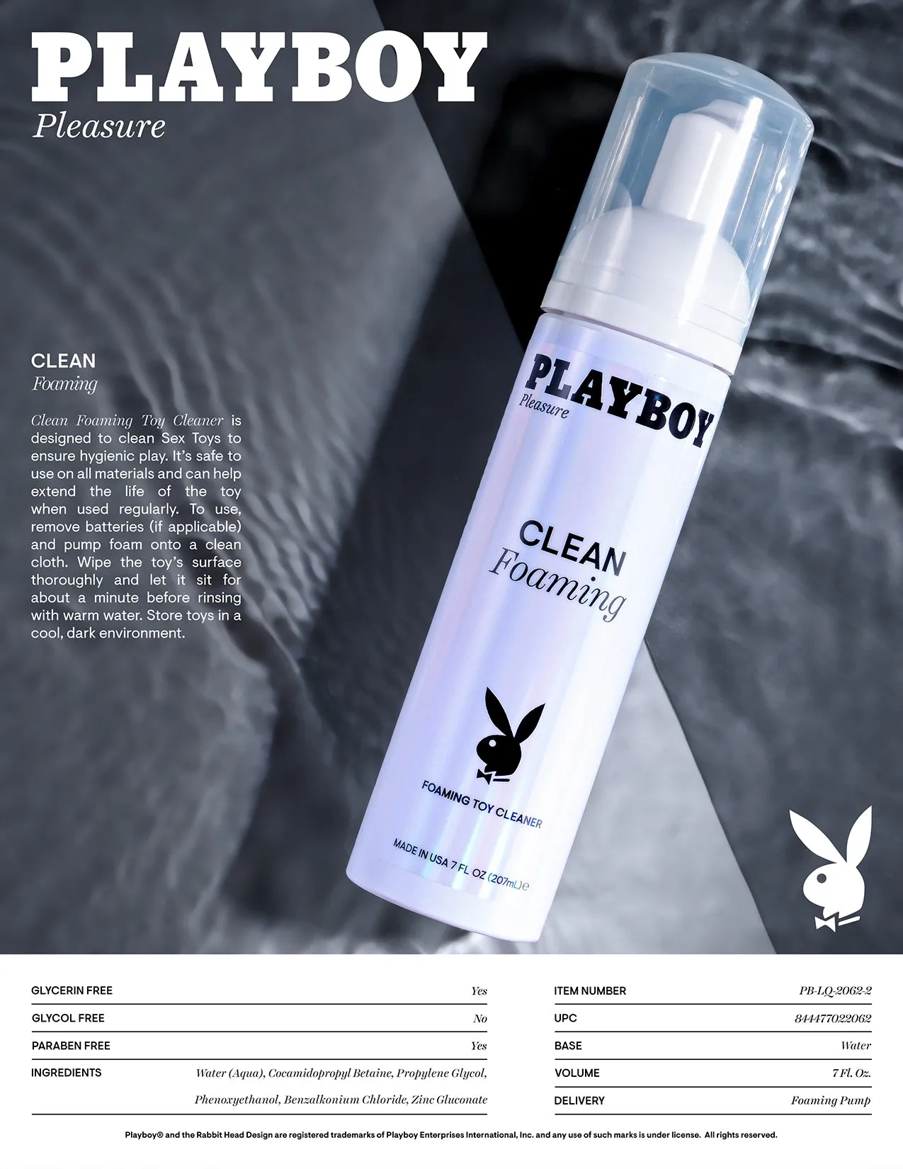 Clean Foaming 7oz - Playboy Pleasure