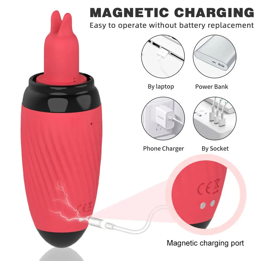 Clitoral Vibrator Sex Toys for Women - Nipple Clamps 10 Vibrating Clit Sucker