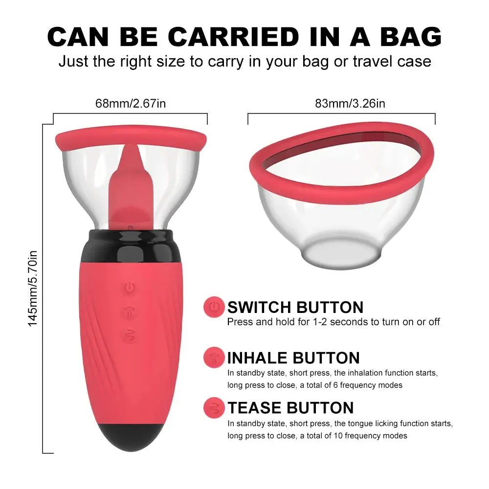 Clitoral Vibrator Sex Toys for Women - Nipple Clamps 10 Vibrating Clit Sucker