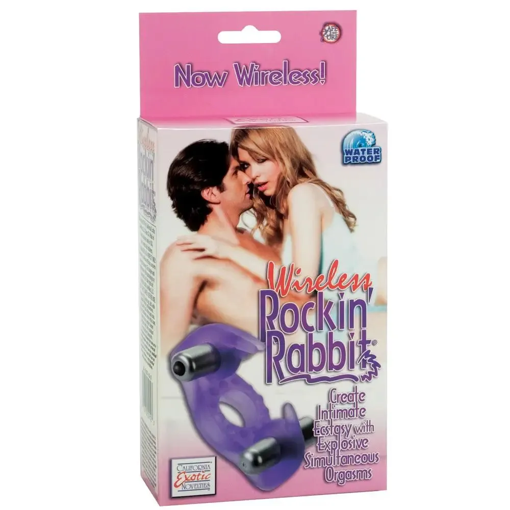 Colt Stretchy Purple Rabbit Cock Ring with 2 Removable Bullets