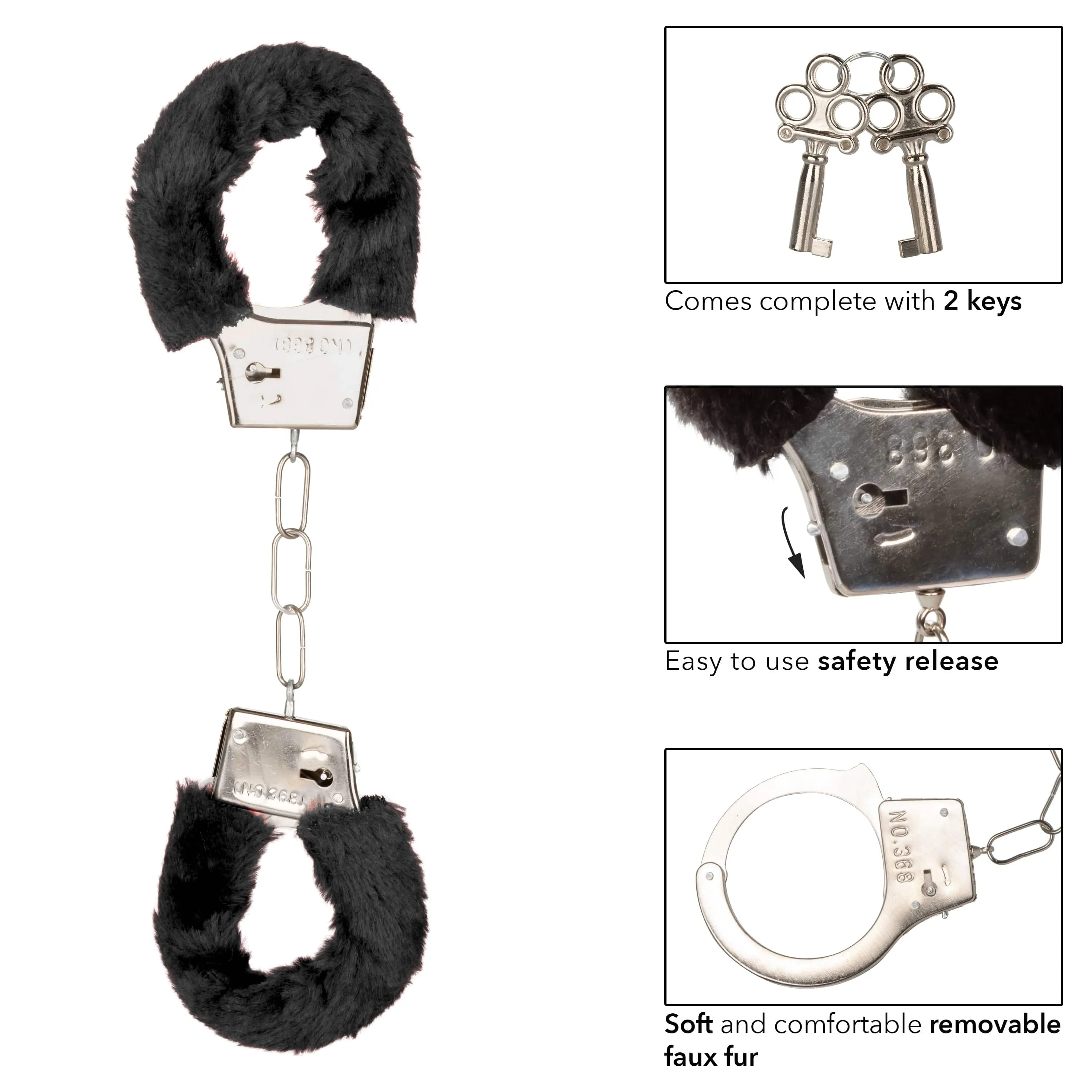 Come Closer Black Furry Cuffs | Fetish | Couples