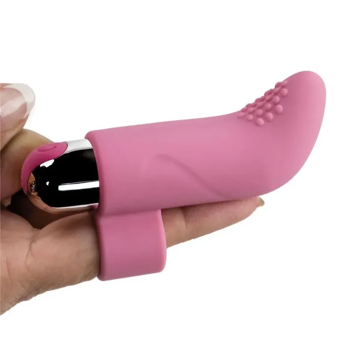 Come Closer Finger Vibe | Silicone Light Pink | Removable Bullet | 10 Modes