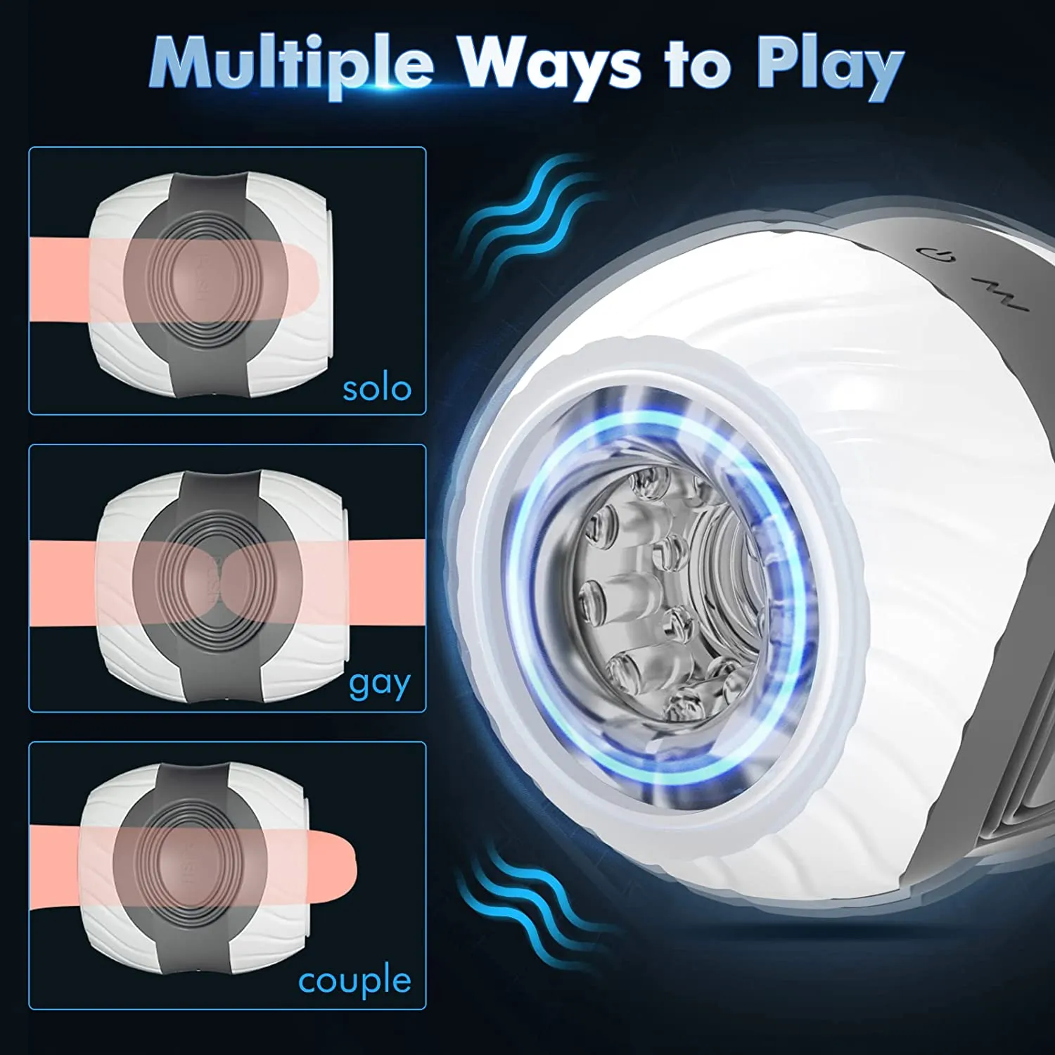Cozy - 2 Motors Hands-Free Masturbators 3D Textured Stroker