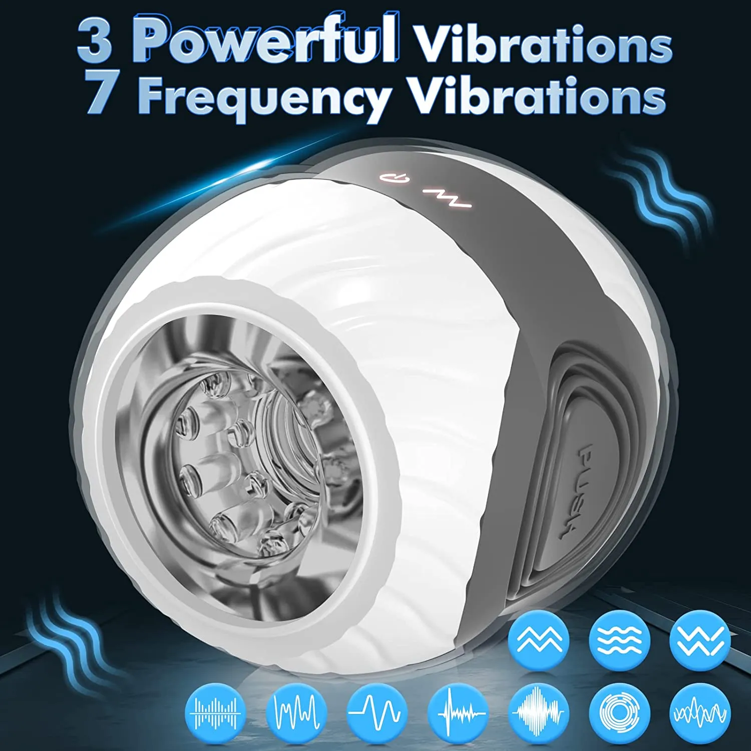 Cozy - 2 Motors Hands-Free Masturbators 3D Textured Stroker