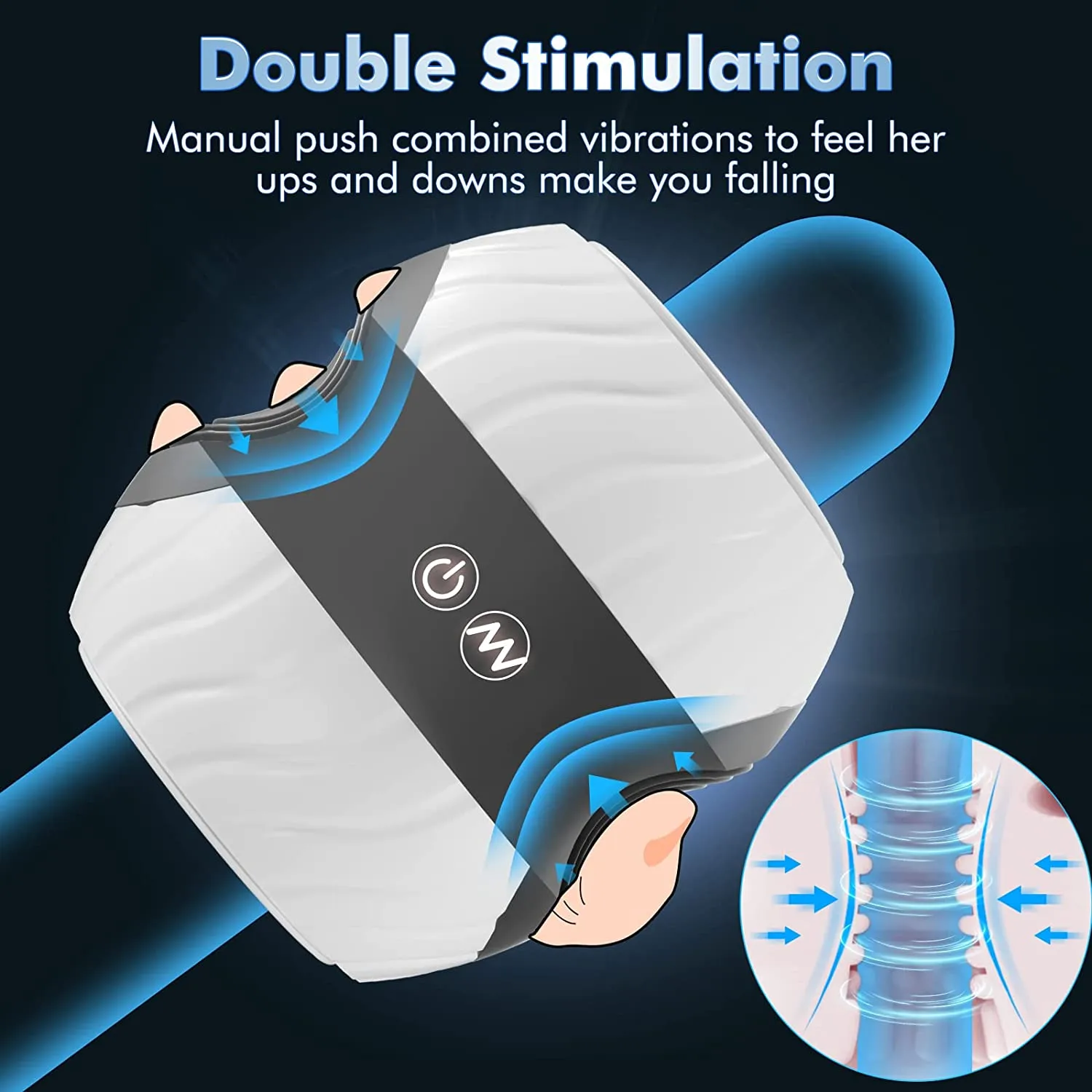 Cozy - 2 Motors Hands-Free Masturbators 3D Textured Stroker