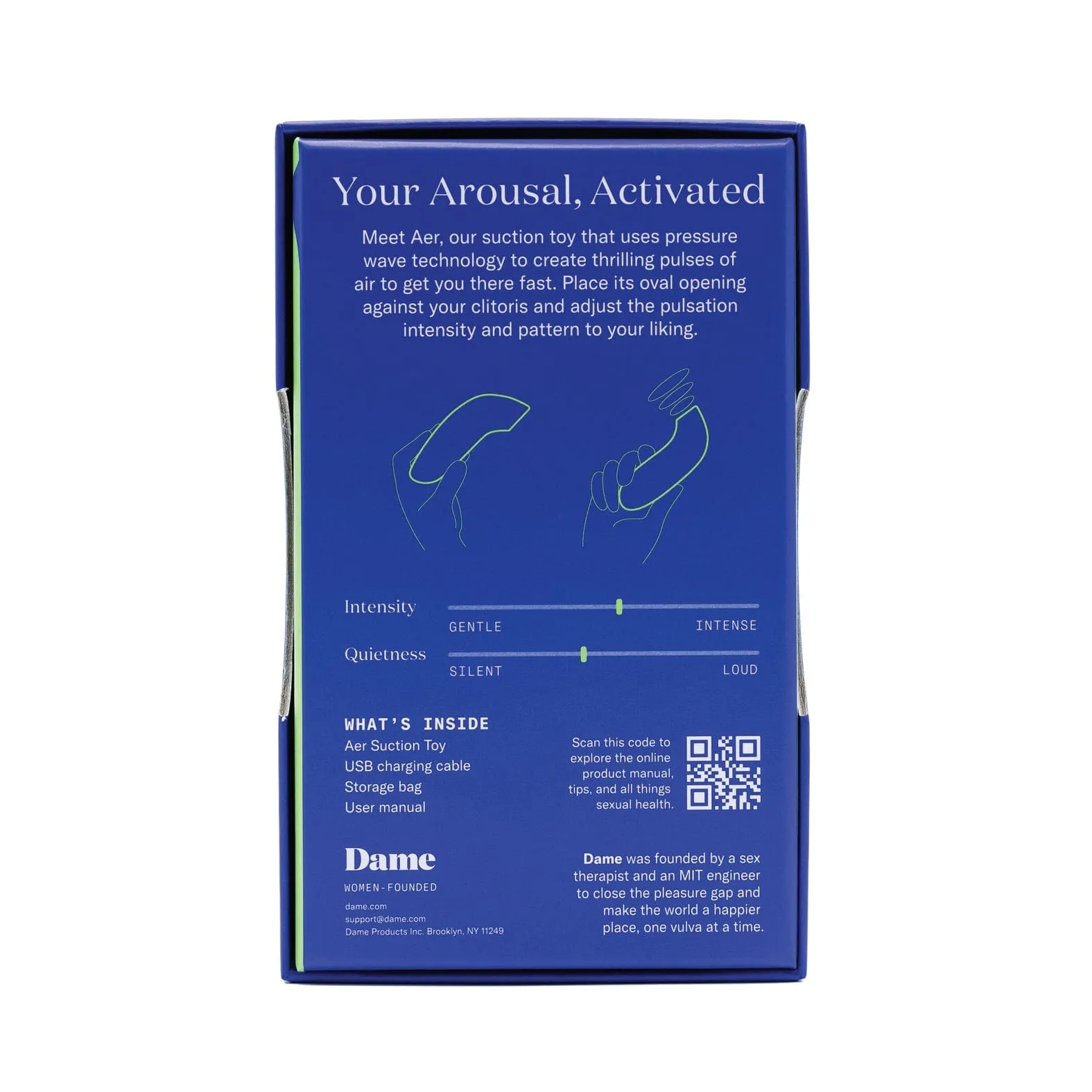 Dame - Aer Air Pulsing Suction Toy Clitoral Air Stimulator