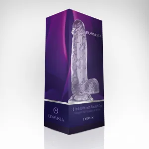 Derek 8&#39;&#39; Dildo With Suction Cup Clear
