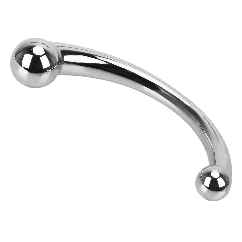 Double End Metal Dildo - Stainless Steel Anal Plug Prostate Massage Milk