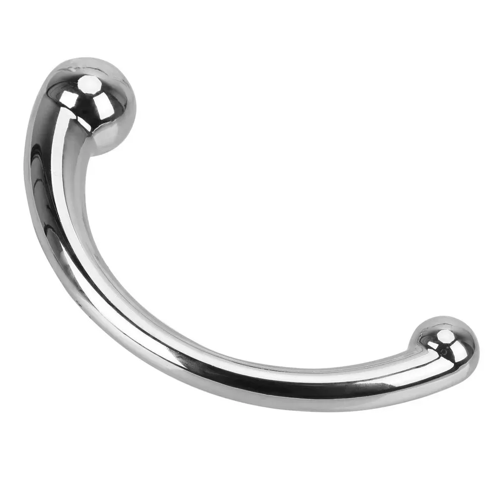 Double End Metal Dildo - Stainless Steel Anal Plug Prostate Massage Milk