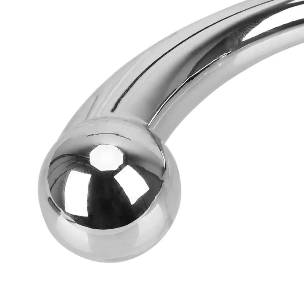 Double End Metal Dildo - Stainless Steel Anal Plug Prostate Massage Milk