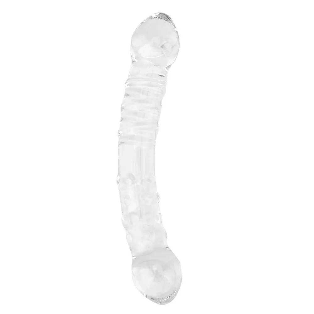 Double Glass Dildo - Colorful Crystal Anal Dildo Butt Plug Prostate Massager